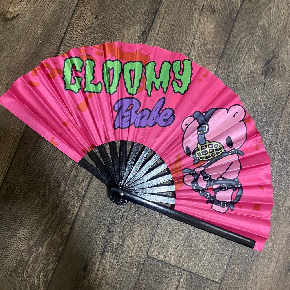 Gloomy bear large hand fan